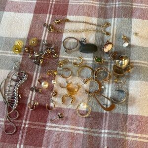 Free with purchase gold and silver Jewelry for crafting repurpose